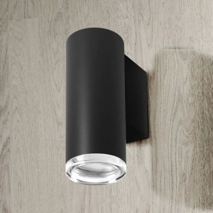 Wandstrahler für das Badezimmer TURYN 1xGU10/10W/230V IP44 schwarz