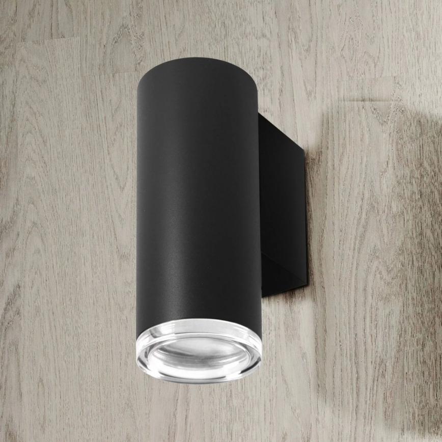 Wandstrahler für das Badezimmer TURYN 1xGU10/10W/230V IP44 schwarz