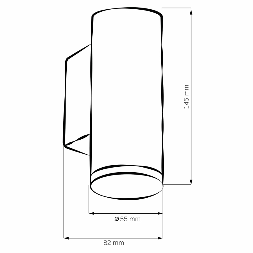 Wandstrahler für das Badezimmer TURYN 1xGU10/10W/230V IP44 schwarz