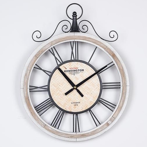 Wanduhr 1xAA d 40 cm beige