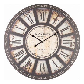 Wanduhr 1xAA schwarz/beige