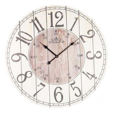 Wanduhr 1xAA weiß/beige