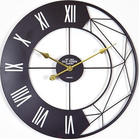 Wanduhr 1xAA Ø 60 cm schwarz