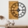 Wanduhr 55x58 cm 1xAA Holz/Metall