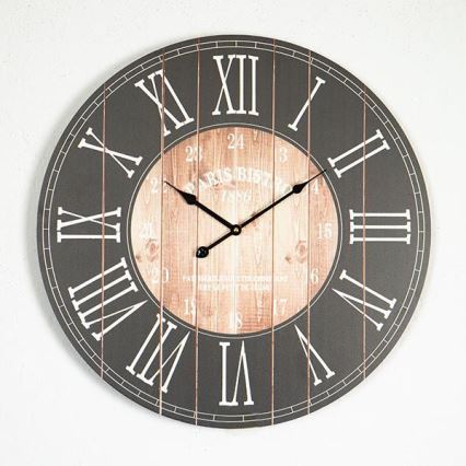 Wanduhr Ø 58,2 cm, 1× AA, schwarz/weiß