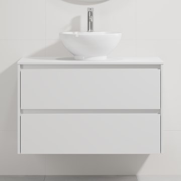 Waschbeckenunterschrank TRONDHEIM/DRAMMEN 90x57x46 cm weiß