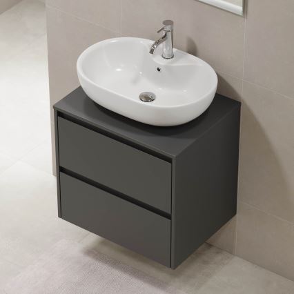 Waschbeckenunterschrank TRONDHEIM für Waschbecken 60×57×46 cm anthrazit