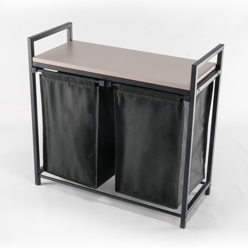 Wäschekorb 75x70 cm schwarz