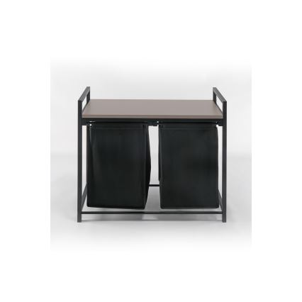 Wäschekorb 75x70 cm schwarz