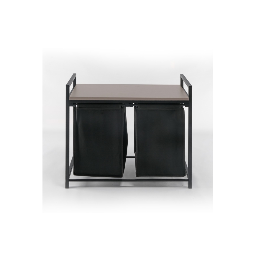 Wäschekorb 75x70 cm schwarz