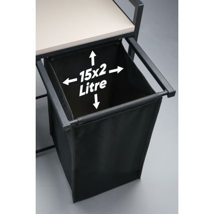 Wäschekorb 75x70 cm schwarz