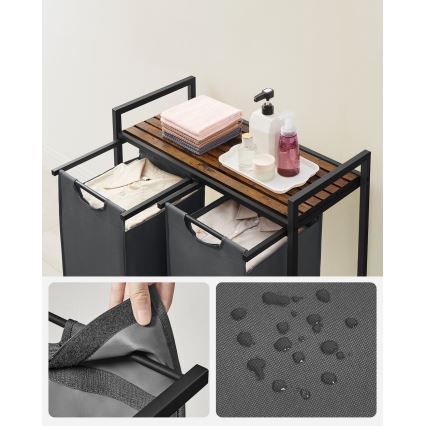 Wäschekorb REX braun/grau