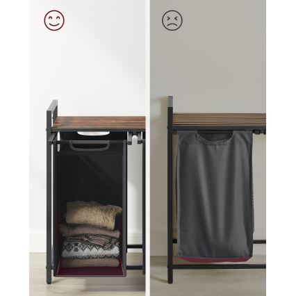 Wäschekorb REX braun/grau