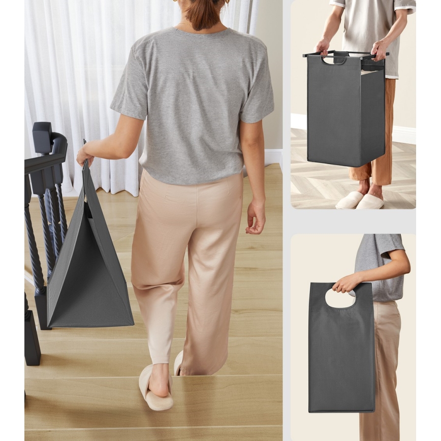 Wäschekorb REX braun/grau