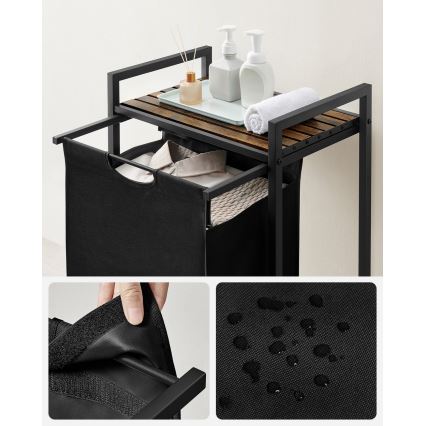 Wäschekorb REX Braun/Schwarz