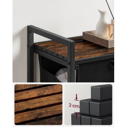 Wäschekorb REX Braun/Schwarz