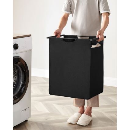 Wäschekorb REX Braun/Schwarz