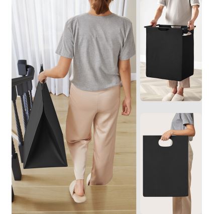 Wäschekorb REX Braun/Schwarz