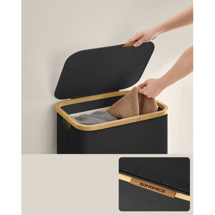 Wäschekorb TATE, schwarz