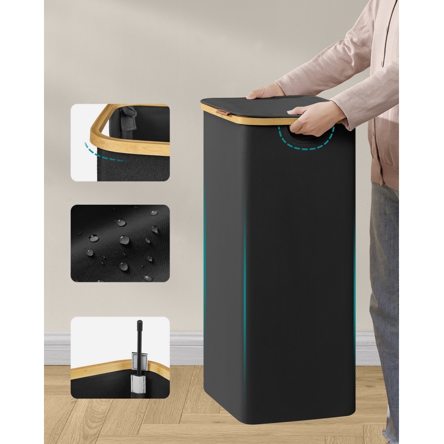 Wäschekorb TATE, schwarz