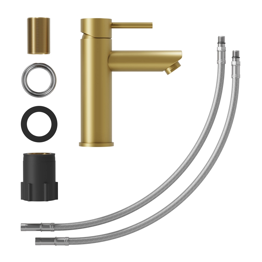 Waschtischarmatur RINGSTED 17,8 cm, gebürstetes Messing