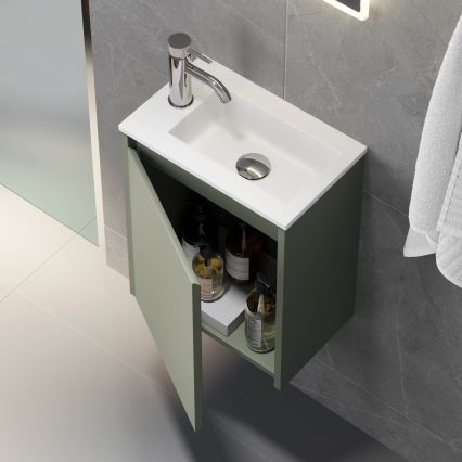Waschtischunterschrank mit Waschbecken COMO, 40 cm, grün
