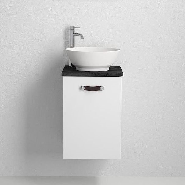 Waschtischunterschrank mit Waschbecken SOREN, weiß