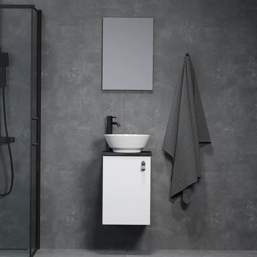 Waschtischunterschrank mit Waschbecken SOREN, weiß