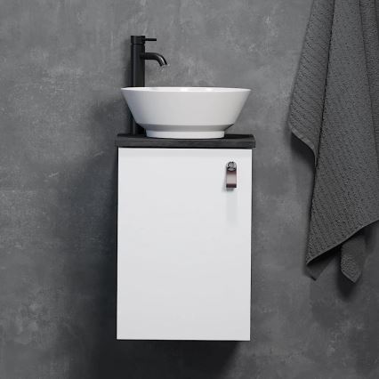 Waschtischunterschrank mit Waschbecken SOREN, weiß