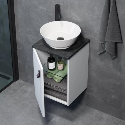 Waschtischunterschrank mit Waschbecken SOREN, weiß