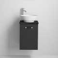 Waschtischunterschrank SOREN mit Waschbecken, schwarz