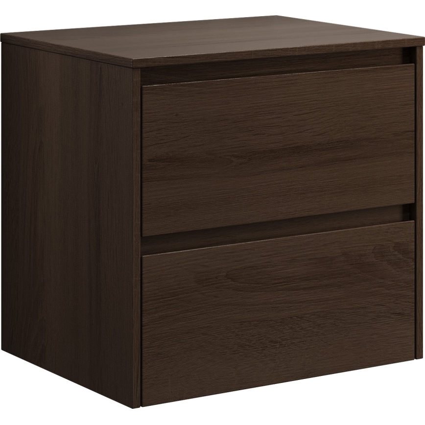 Waschtischunterschrank TRONDHEIM für Waschbecken 60×57×46 cm, Nussbaum