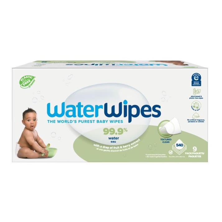 WaterWipes - LOT 9x Lingettes sans plastique Soapberry 60 pce (540 pcs)