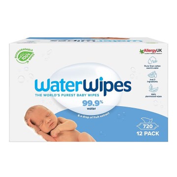 WaterWipes - SET 12x Salviette umidificate senza plastica 60 pz (720 pcs)