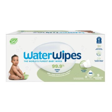 WaterWipes - SET 9x Salviette umidificate senza plastica Soapberry 60 pz (540 pcs)