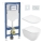 WC sospeso ROUND + sedile WC SoftClose ROUND + pulsante di scarico SIGMA + modulo da incasso + guarnizione isolante