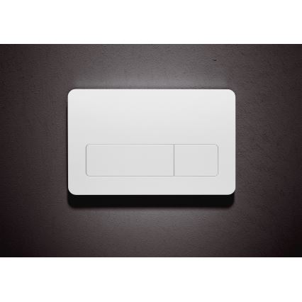 WC sospeso LYRA + sedile WC SoftClose LYRA + placca di comando DUAL + modulo da incasso + guarnizione isolante