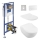 WC sospeso SUBWAY + sedile WC SoftClose SUBWAY + pulsante di scarico VICONNECT + modulo da incasso VICONNECT + guarnizione isolante VICONNECT