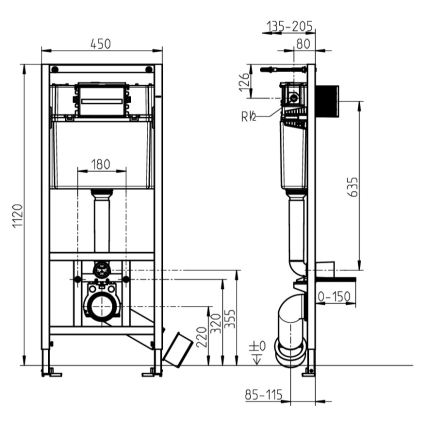 WC suspendu ARCHITECTURA + abattant SoftClose ARCHITECTURA + plaque de commande VICONNECT + module encastré VICONNECT + patin isolant VICONNECT