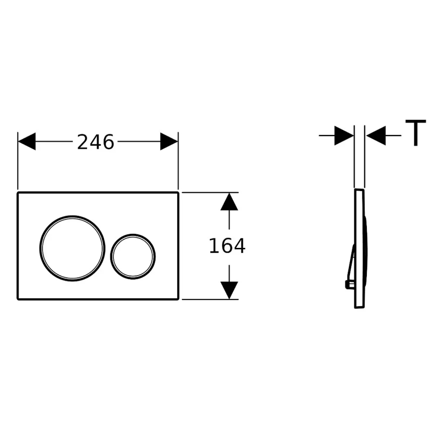 WC suspendu ROUND + abattant SoftClose ROUND + plaque de commande SIGMA + module encastré + rondelle isolante