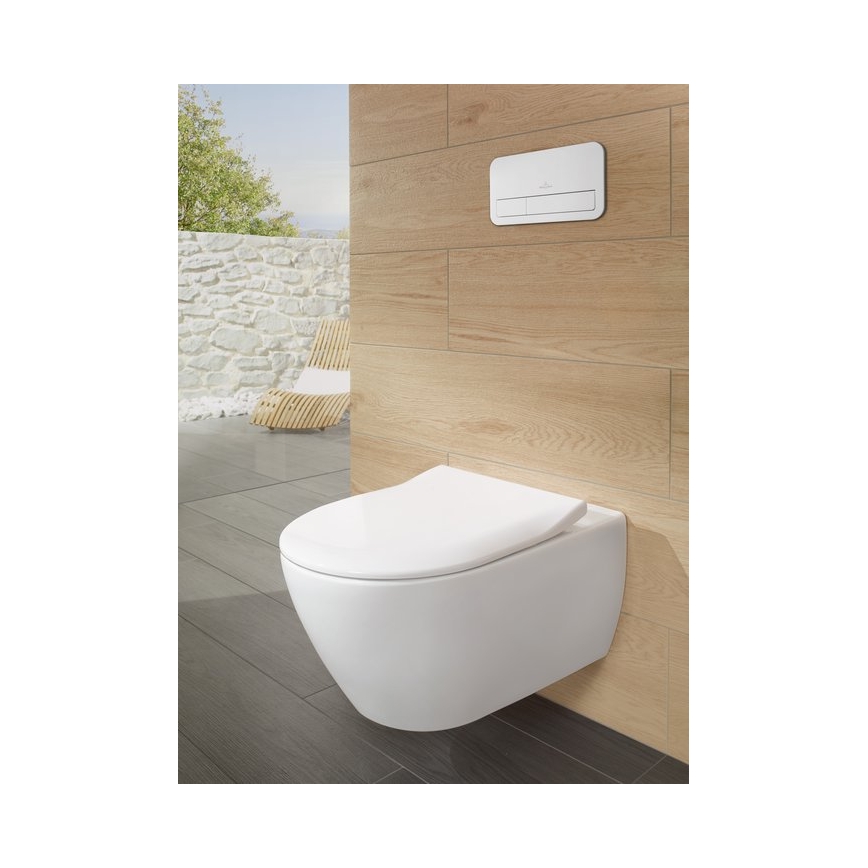 WC suspendu SUBWAY + abattant SoftClose SUBWAY + bouton de chasse VICONNECT + module encastré VICONNECT + joint isolant VICONNECT