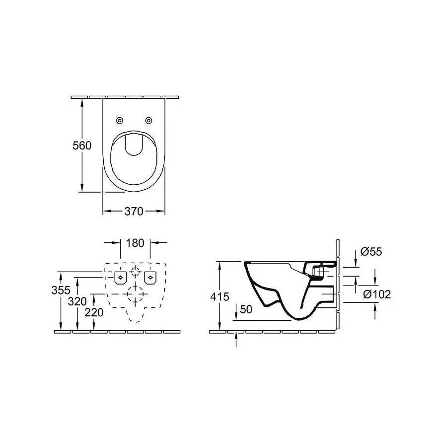 WC suspendu SUBWAY + abattant SoftClose SUBWAY + bouton de chasse VICONNECT + module encastré VICONNECT + joint isolant VICONNECT