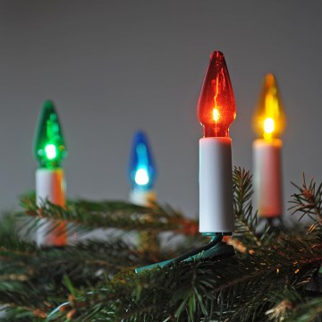 Weihnachts-Lichterkette FELICIA 16xE10 13,5m mehrfarbig, Hergestellt in Tschechien