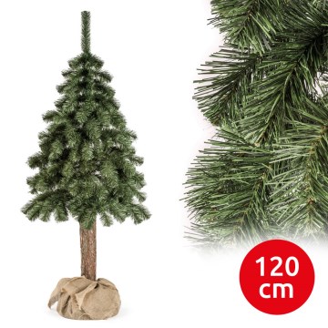 Weihnachtsbaum auf einem Baumstamm NATURAL 120 cm Tanne