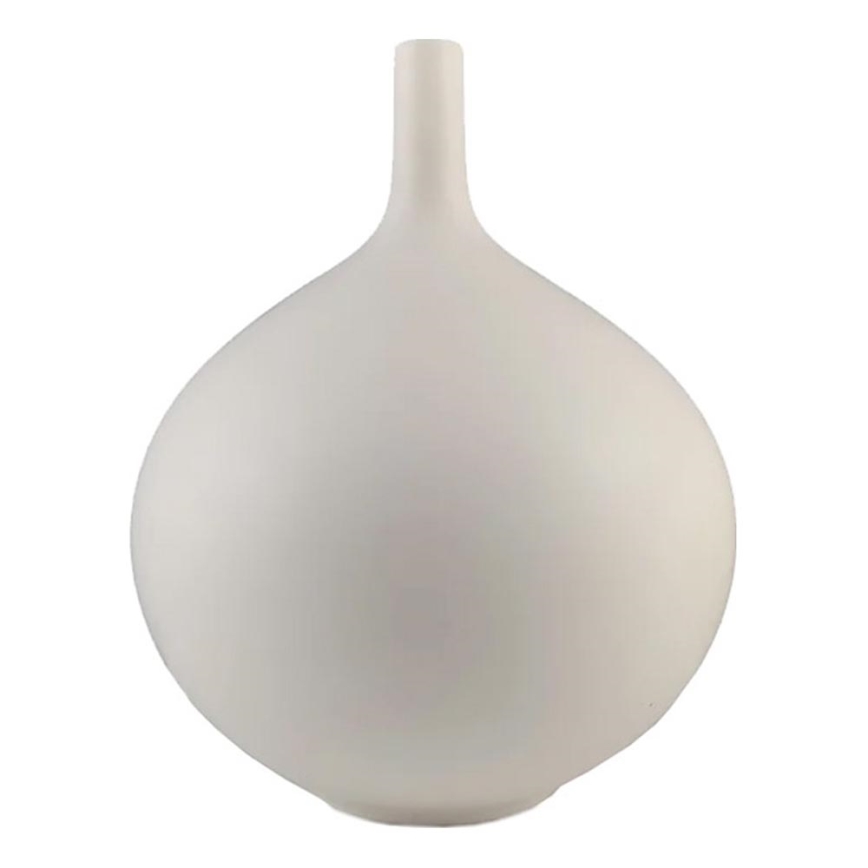 Weiße Keramikvase, 24 cm