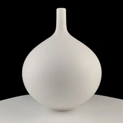 Weiße Keramikvase, 24 cm