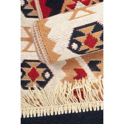 Wendbarer orientalischer Teppich KILIM GOLD 60x120 cm, mehrfarbig