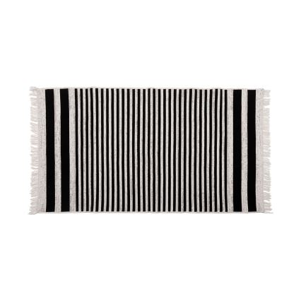 Wendeteppich KILIM GOLD 60x120 cm schwarz/weiß