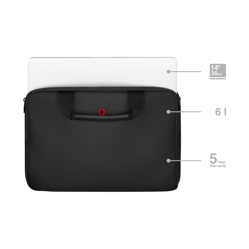 Wenger - Borsa per laptop 6 l 14" Guyde nero