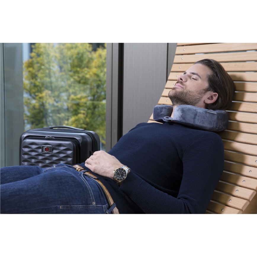 Wenger - Cuscino da viaggio in memory foam grigio